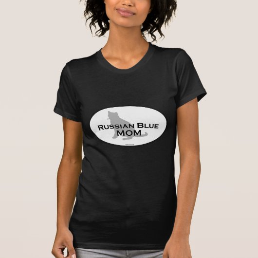 ロシアので青いお母さん Tシャツ (正面)
