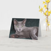 ロシアので青いカード カード (黄色い花)