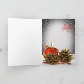 ロシアので青いクリスマスの驚きカード シーズンカード (内部)