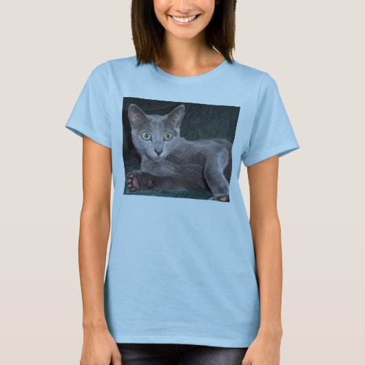 ロシアので青いTシャツ Tシャツ (正面)