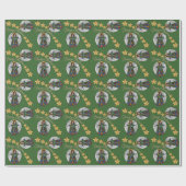 ロシアのなアイコン守り神 + 金ゴールドの星 ラッピングペーパー (フラット)