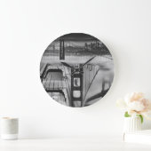 ロシアのなアバンギャルドの刺激を受けたなゴールデンゲートブリッジ ラージ壁時計 (ホーム)