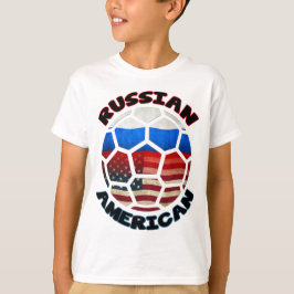 ロシアのなアメリカのサッカーボール Tシャツ
