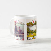 ロシアのなアルファベットの写真は完全、12の#3襲います コーヒーマグカップ (正面左)