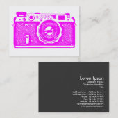 ロシアのなカメラ-白のマゼンタ 名刺 (正面/裏面)