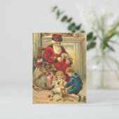 ロシアのなスタイルのサンタのクリスマスカードのおもちゃ シーズンポストカード (スタンド正面)