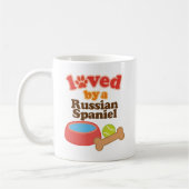 ロシアのなスパニエル犬(犬の品種)によって愛される コーヒーマグカップ (左)