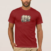 ロシアのなトロイカ: Tolstoy、Dostoevsky、チェコフ Tシャツ (正面)