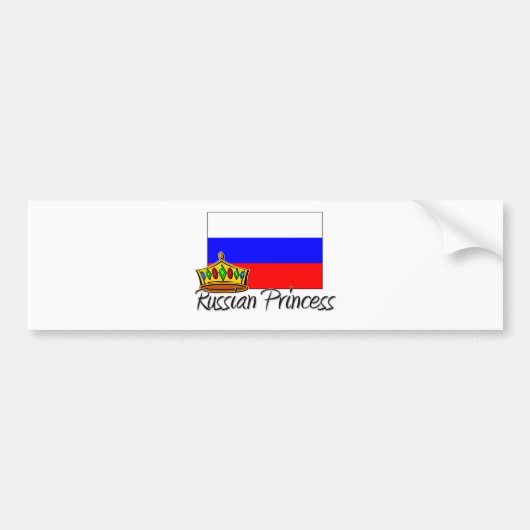 ロシアのなプリンセス バンパーステッカー (正面)
