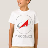 ロシアのな中央政府宇宙機関: Roscosmos Роскосмос Tシャツ (正面)