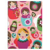 ロシアのな人形のイラストレーションの背景 クリップボード (裏面)