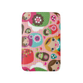 ロシアのな人形のイラストレーションの背景 バスマット (正面縦)