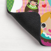 ロシアのな人形のイラストレーションの背景 マウスパッド (コーナー)