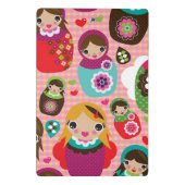 ロシアのな人形のイラストレーションの背景 ミニクリップボード (裏面)