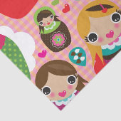 ロシアのな人形のイラストレーションの背景 薄葉紙 (詳細)