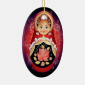 ロシアのな人形のクリスマスのオーナメント- "Natalya " セラミックオーナメント (右)