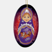 ロシアのな人形のクリスマスのオーナメント- "Yulia " セラミックオーナメント (右)
