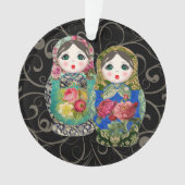 ロシアのな人形のクリスマスのベビーは最初に飾ります オーナメント (正面)