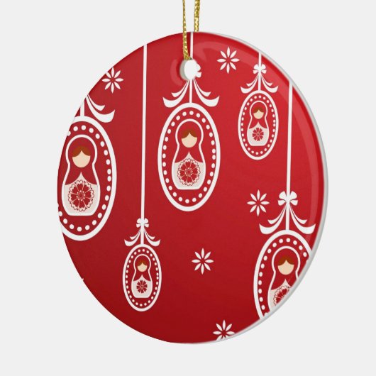 ロシアのな人形のBabushkaのぶら下がったな装飾 セラミックオーナメント (左)