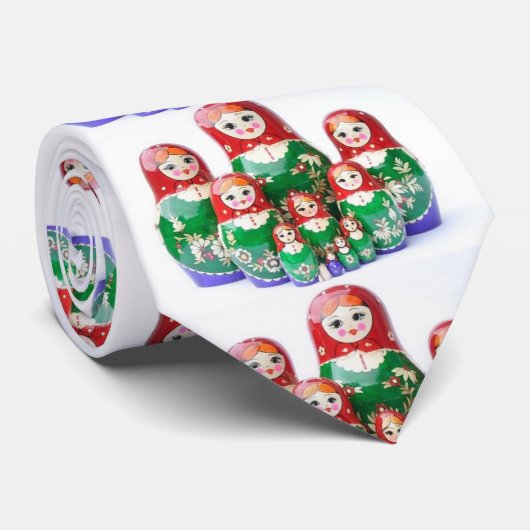 ロシアのな人形Matryoshka - матрёшка ネクタイ (ロール)