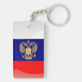 ロシアのな光沢のある旗 キーホルダー (裏面)