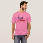 ロシアのな女の子のシルエットの旗 Tシャツ (正面フル)
