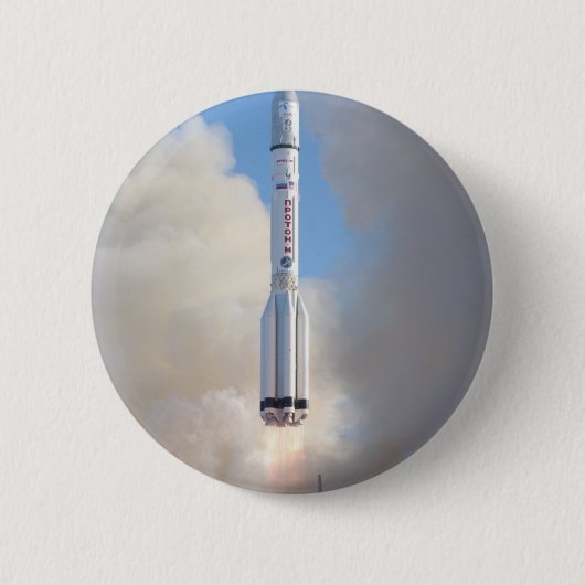 ロシアのな宇宙計画のプロトンの進水のトール5 缶バッジ (正面)
