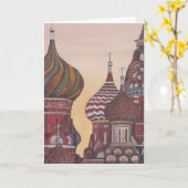 ロシアのな建築 カード (黄色い花)