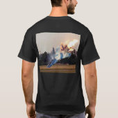 ロシアのな戦闘機の衝突のTシャツ Tシャツ (裏面)