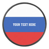 ロシアのな旗のカスタムなアイスホッケーのパックのギフトのアイディア アイスホッケーパック (正面)