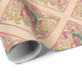 ロシアのな民芸のオンドリ ラッピングペーパー (ロールコーナー)