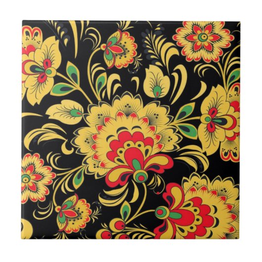 ロシアのな民芸 タイル (正面)