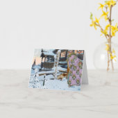 ロシアのな民間伝承Notecard カード (黄色い花)
