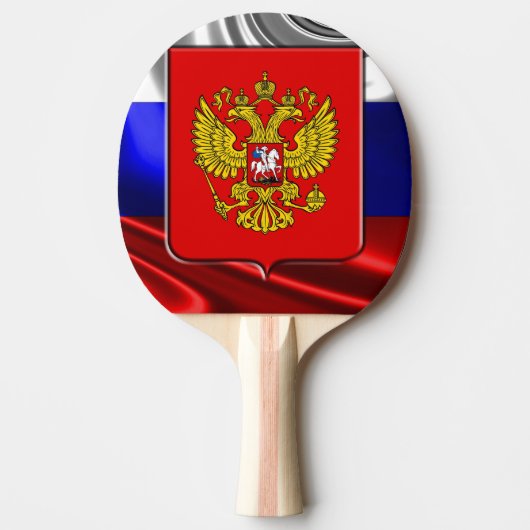 ロシアのな紋章付き外衣 卓球ラケット (正面)
