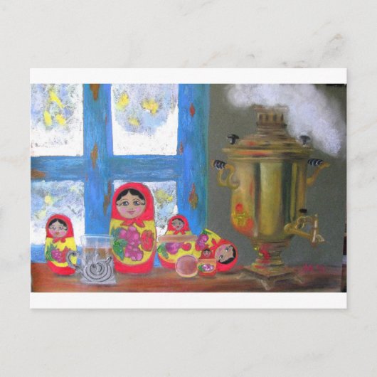 ロシアのな茶時間 ポストカード (正面)