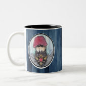 ロシアのな諺のコーヒー・マグ: オオカミの足は彼を食べ物を与えます ツートーンマグカップ (左)