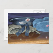 ロシアのな軍の帽子 ポストカード (正面/裏面)