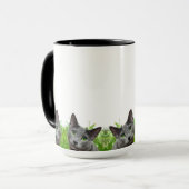 ロシアのな青猫のクラシックで白いマグ マグカップ (正面左)