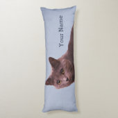 ロシアのな青猫は名前を加えます ボディピロー (裏面 (縦))