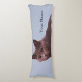 ロシアのな青猫は名前を加えます ボディピロー (正面縦)