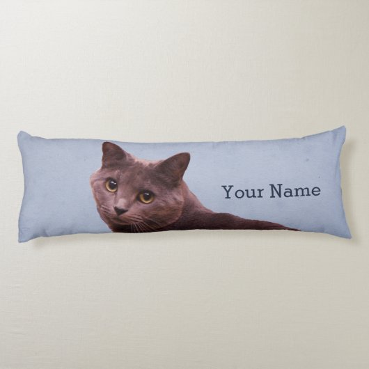 ロシアのな青猫は名前を加えます ボディピロー (裏面)