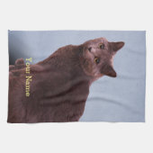 ロシアのな青猫 キッチンタオル (横)