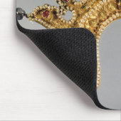 ロシアのなdiadem、真珠と置かれる金ゴールド マウスパッド (コーナー)