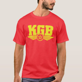 ロシアのなKGBのワイシャツの黄色か赤 Tシャツ