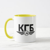 ロシアのなKGBの紋章のマグ マグカップ (左)