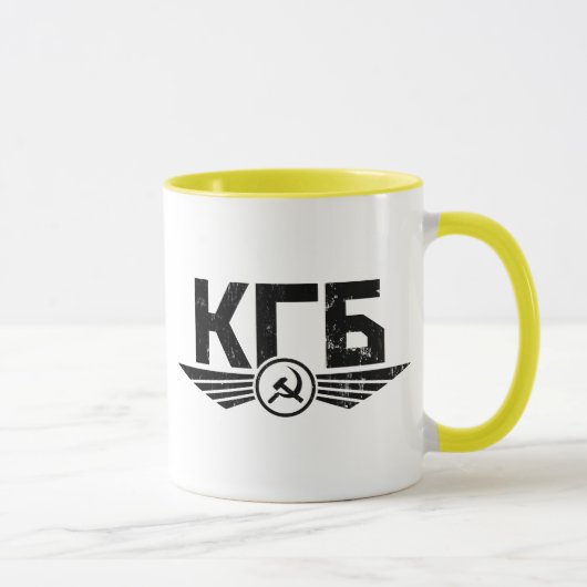 ロシアのなKGBの紋章のマグ マグカップ (右)