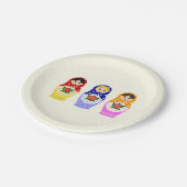 ロシアのなmatryoshkaのネスティング人形 ペーパープレート (アングル)