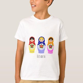 ロシアのなmatryoshkaの人形の子供のワイシャツ tシャツ