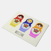 ロシアのなmatryoshkaの人形 ドアマット (アングル)