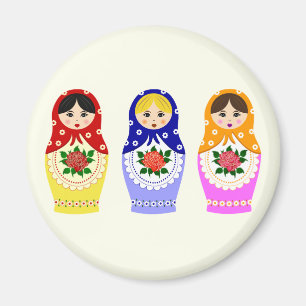ロシアのなmatryoshkaの人形 マグネット